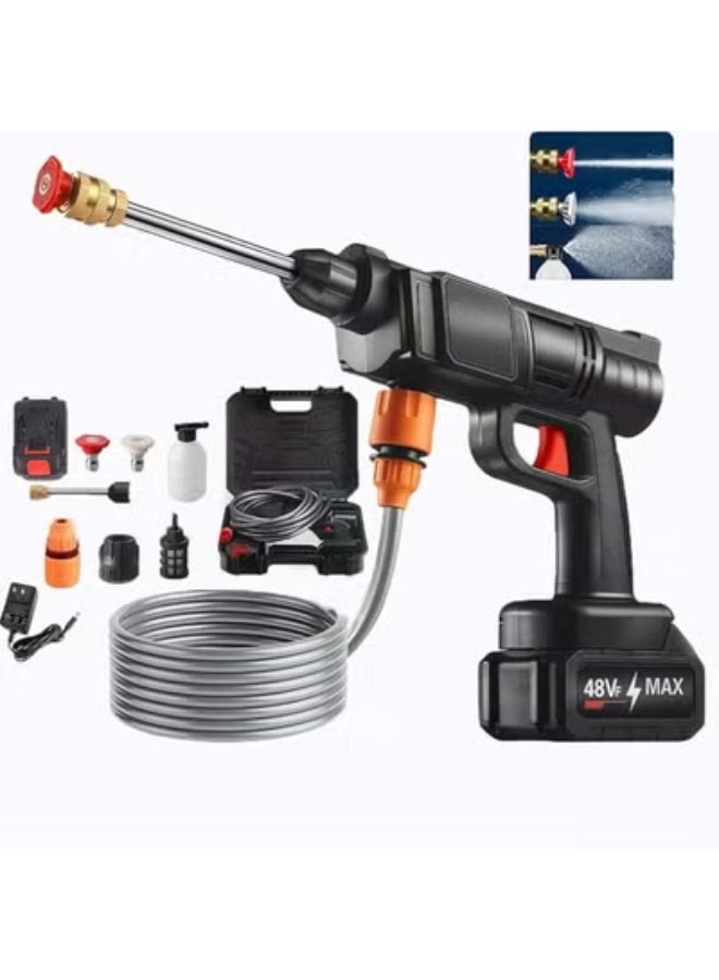Authentic High-Quality Product - 48V Cordless High-Pressure Washer - 30 Bar Power - 60 Mins Runtime - Portable Water Spray Gun for Car Wash & Home Use - Image 1